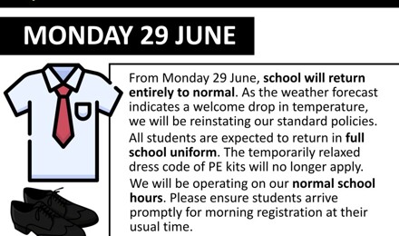 Extreme Weather Update (Normal from Mon)